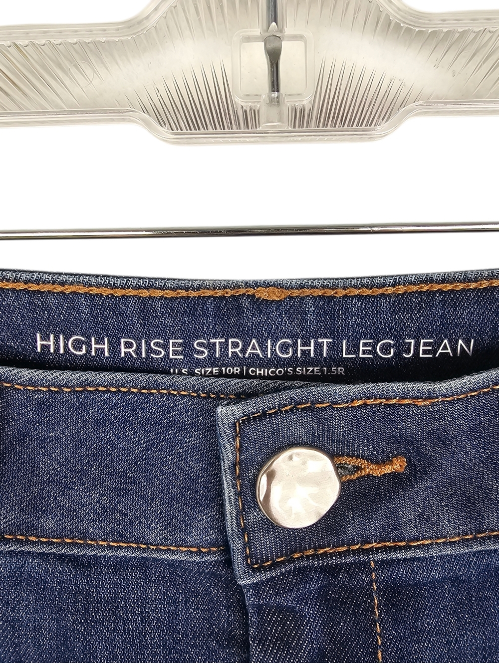Chico's High Rise Straight Leg Jeans - Picture 4 of 9
